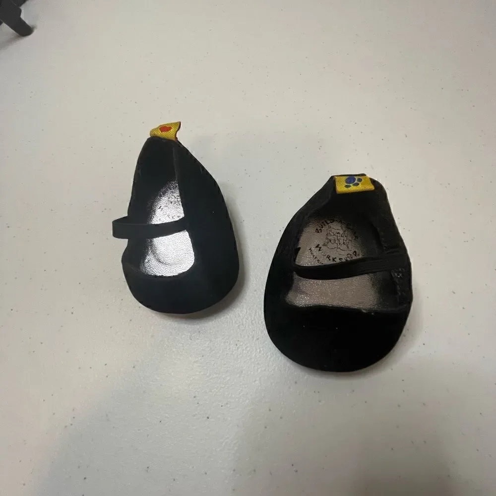 Build A Bear black velvet heels BAB